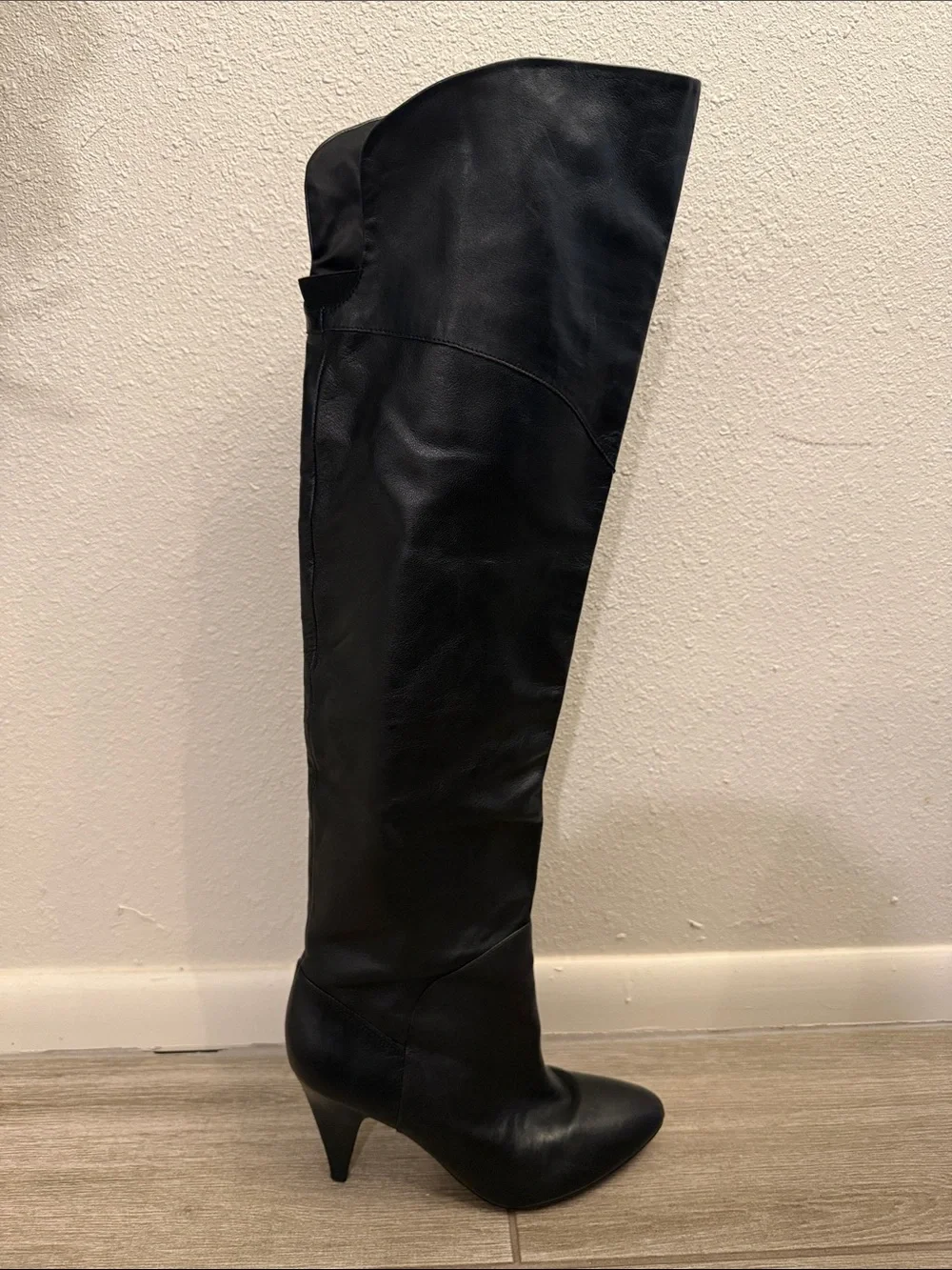 GUESS Womens Black Pointed Toe Over The Knee Stiletto Heel Boots Size 7.5M